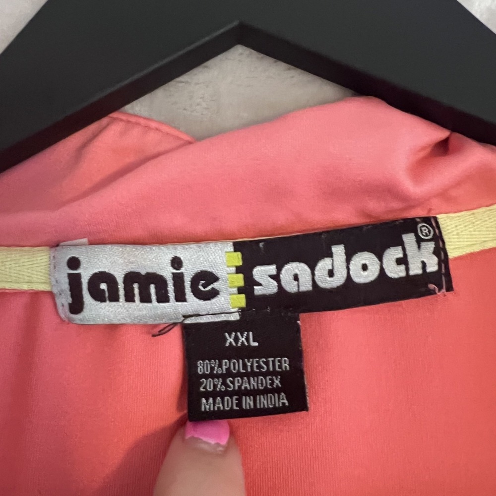 Jamie Sadock Top Womens XXL Pink Mesh Sleeve Golf Pickleball Performance Outdoor - Picture 9 of 10
